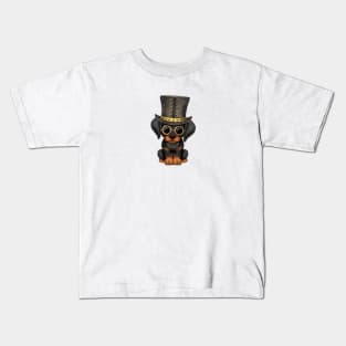 Steampunk Doberman Puppy Kids T-Shirt